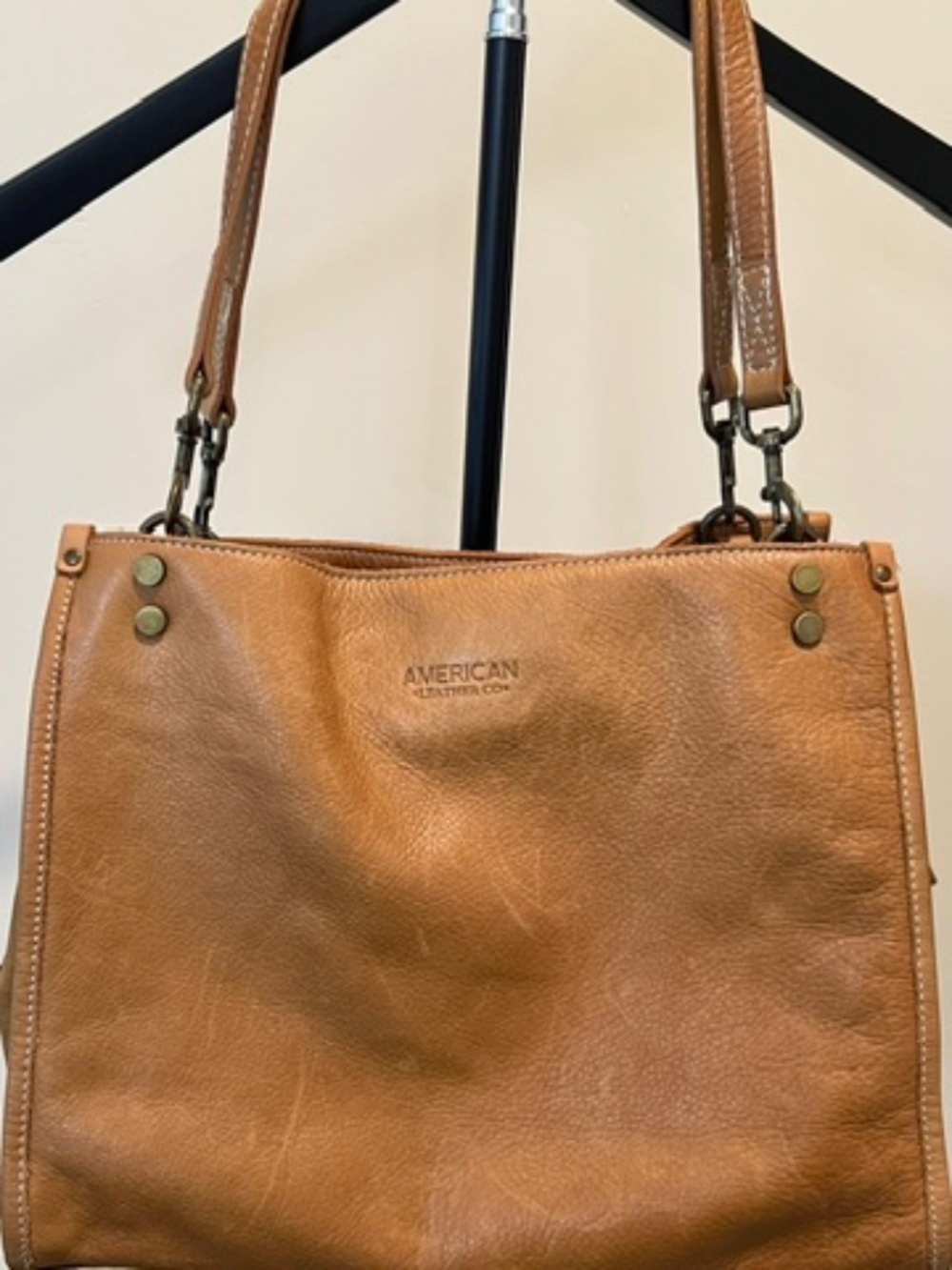 American Leather Co Lenox Triple Entry Satchel/Handbag